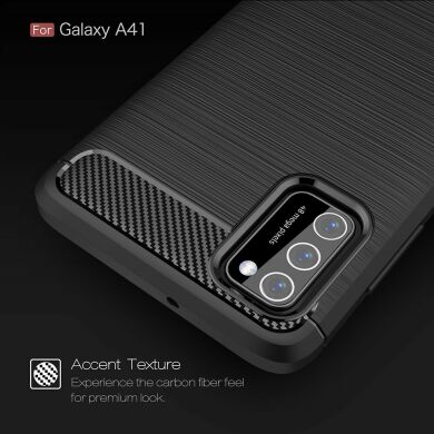 Захисний чохол UniCase Carbon для Samsung Galaxy A41 (A415) - Red
