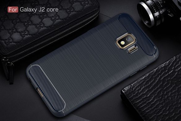 Захисний чохол UniCase Carbon для Samsung Galaxy J2 Core (J260) - Dark Blue