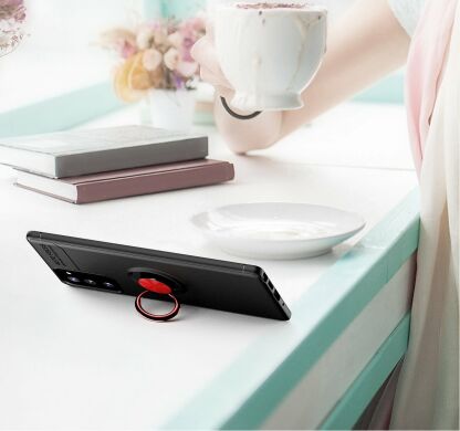Защитный чехол UniCase Magnetic Ring для Samsung Galaxy Note 20 (N980) - Black / Red