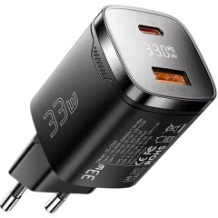 Мережевий зарядний пристрій ESSAGER Gamet 33W GaN C+U (ECT33W-GMB01-Z) - Black