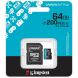 Карта памяти Kingston MicroSDXC Canvas Go Plus Gen4 64GB UHS-I U3 V30 A2 R200 + адаптер (SDCG4/64GB) - Black. Фото 3 из 3