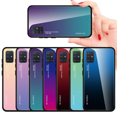 Захисний чохол Deexe Gradient Color для Samsung Galaxy A51 (А515) - Pink / Purple