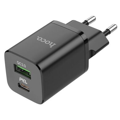 Сетевое зарядное устройство Hoco N13 PD 30W + QC3.0 - Black