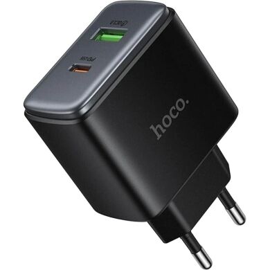 Мережевий зарядний пристрій Hoco C158A Upgrade PD45W + QC3.0 - Black