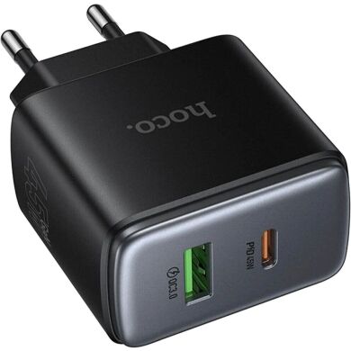 Мережевий зарядний пристрій Hoco C158A Upgrade PD45W + QC3.0 - Black