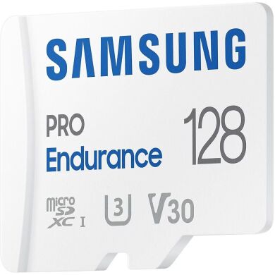 Карта памяти MicroSDXC Samsung PRO Endurance 128GB C10 UHS-I R100MB/s + адаптер (MB-MJ128KA/EU) - White