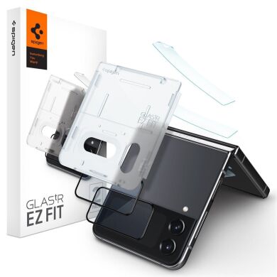 Комплект из пленки и защитного стекла Spigen (SGP) GLAS.tR Full Cover Glass + Hinge Film (2шт) для Samsung Galaxy Flip 4 - Black