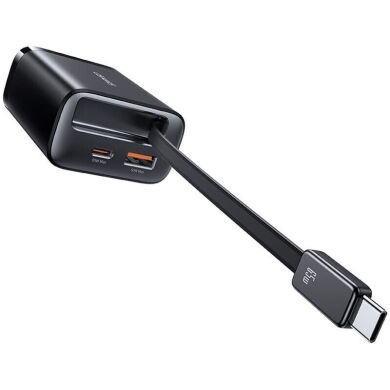 Сетевое зарядное устройство USAMS US-CC299 GaN 65W (USB + Type-C) + кабель Type-C - Black