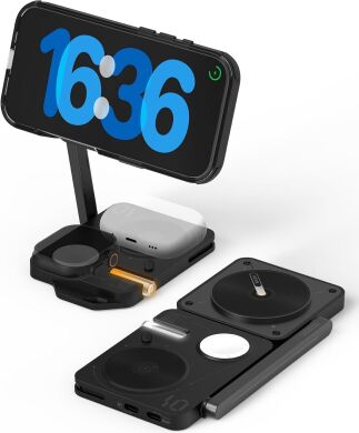 Беспроводное зарядное устройство AULUMU M01 Charging Station 4 in 1 - Black