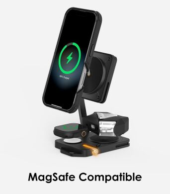Беспроводное зарядное устройство AULUMU M01 Charging Station 4 in 1 - Black