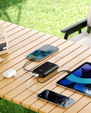 Внешний аккумулятор SWISSTEN VoltBox PD35W (20000mAh) + кабель Type-C + Lightning - Black