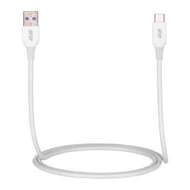 Кабель 2E Glow USB to Type-C (3A, 1m) - White