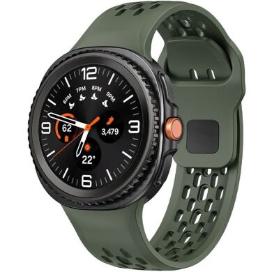 Ремешок KALEBOL Hole Design для Samsung Galaxy Watch 8 (40/44mm) / 8 Classic - Army Green