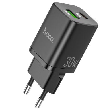 Сетевое зарядное устройство Hoco N13 PD 30W + QC3.0 - Black