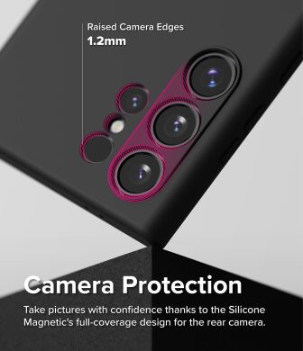 Защитный чехол Ringke Silicone Magnetic для Samsung Galaxy S24 Ultra (S928) 8809961783968 - Black