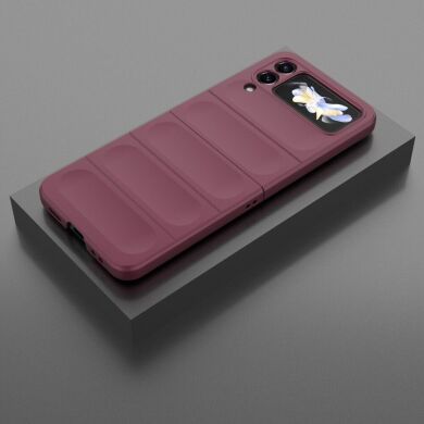 Защитный чехол Deexe Terra Case (FF) для Samsung Galaxy Flip 4 - Wine Red