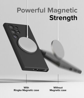 Защитный чехол Ringke Silicone Magnetic для Samsung Galaxy S24 Ultra (S928) 8809961783968 - Black