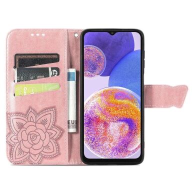 Чехол UniCase Butterfly Pattern для Samsung Galaxy A23 (A235) - Rose Gold