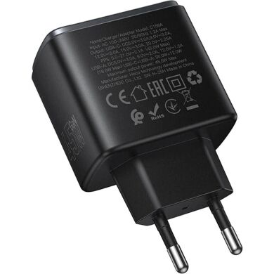 Мережевий зарядний пристрій Hoco C158A Upgrade PD45W + QC3.0 - Black
