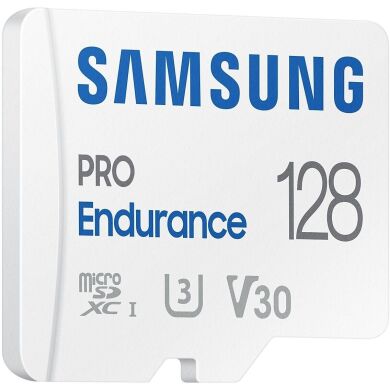 Карта памяти MicroSDXC Samsung PRO Endurance 128GB C10 UHS-I R100MB/s + адаптер (MB-MJ128KA/EU) - White