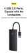 USB HUB Baseus Lite Series 4 in 1 USB HUB Adapter (1m) WKQX030101 - Black