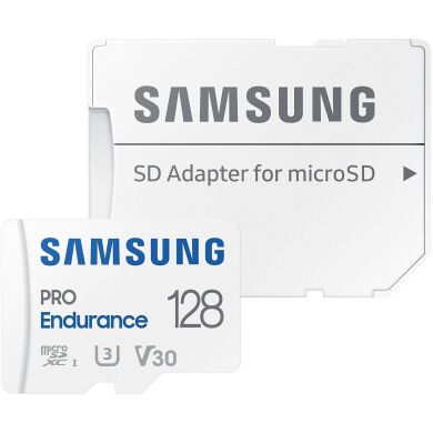 Карта памяти MicroSDXC Samsung PRO Endurance 128GB C10 UHS-I R100MB/s + адаптер (MB-MJ128KA/EU) - White