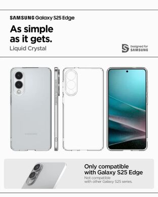 Защитный чехол Spigen (SGP) Liquid Crystal для Samsung Galaxy S25 Edge (S937) ACS09425 - Crystal Clear