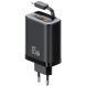 Сетевое зарядное устройство USAMS US-CC299 GaN 65W (USB + Type-C) + кабель Type-C - Black. Фото 1 из 21