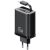 Сетевое зарядное устройство USAMS US-CC299 GaN 65W (USB + Type-C) + кабель Type-C - Black