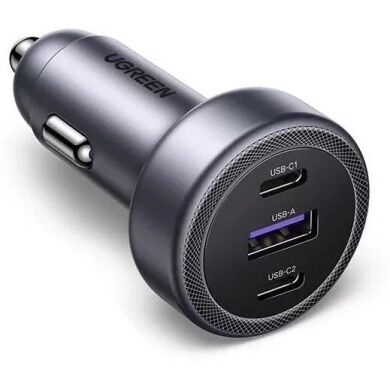 Автомобильное зарядное устройство UGREEN EC307 30W (2C+U) - Dark Grey