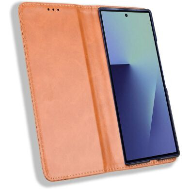Чехол Deexe Retro Style (FF) для Samsung Galaxy Fold 8 Ultra - Brown