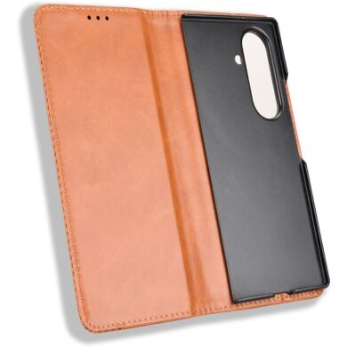 Чехол Deexe Retro Style (FF) для Samsung Galaxy Fold 8 Ultra - Brown