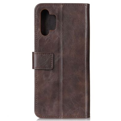 Чехол KHAZNEH Leather Wallet для Samsung Galaxy A32 - Brown