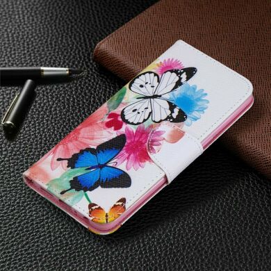 Чехол-книжка Deexe Color Wallet для Samsung Galaxy A10s (A107) - Butterflies