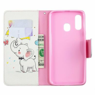 Чохол-книжка Deexe Color Wallet для Samsung Galaxy A40 (А405) - Elephant Holding an Umbrella