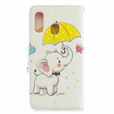 Чохол-книжка Deexe Color Wallet для Samsung Galaxy A40 (А405) - Elephant Holding an Umbrella