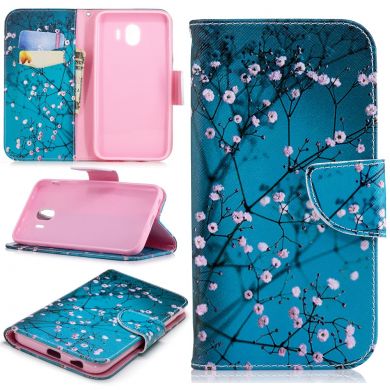 Чехол-книжка Deexe Color Wallet для Samsung Galaxy J4 2018 (J400) - Apricot Tree