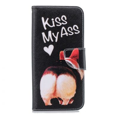 Чехол-книжка Deexe Color Wallet для Samsung Galaxy J4+ (J415) - Kiss My Ass
