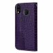 Чохол-книжка Deexe Glittery Crocodile для Samsung Galaxy M20 (M205), Purple