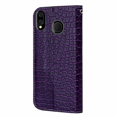 Чохол-книжка Deexe Glittery Crocodile для Samsung Galaxy M20 (M205), Purple