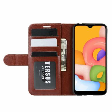 Чохол-книжка Deexe Wallet Style для Samsung Galaxy A01 (A015) - Brown