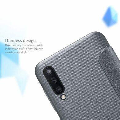 Чехол-книжка NILLKIN Sparkle Series для Samsung Galaxy A50 (A505) - Gold