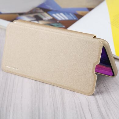 Чехол-книжка NILLKIN Sparkle Series для Samsung Galaxy A50 (A505) - Gold