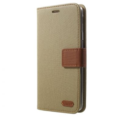 Чехол-книжка ROAR KOREA Cloth Texture для Samsung Galaxy J4 2018 (J400) - Khaki