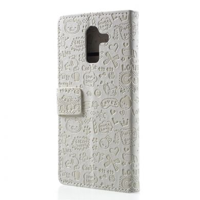 Чехол-книжка UniCase Graffiti Pattern для Samsung Galaxy J8 2018 (J810) - White