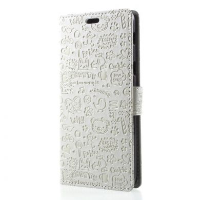 Чехол-книжка UniCase Graffiti Pattern для Samsung Galaxy J8 2018 (J810) - White