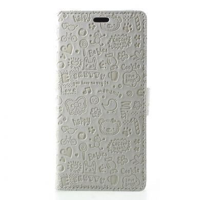 Чехол-книжка UniCase Graffiti Pattern для Samsung Galaxy J8 2018 (J810) - White