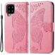 Чехол UniCase Butterfly Pattern для Samsung Galaxy A22 (A225) / M22 (M225) - Pink. Фото 1 из 16