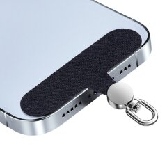 Тримач ремінця для телефону Reframe Oxford Cloth - Black / Silver