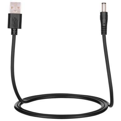 Кабель 2E USB to DC 5.5х2.1мм (5V, 1.5A, 1m) - Black